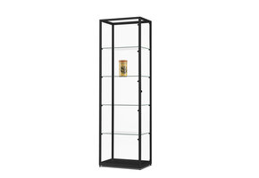 Vitrine 111 600 zwart met LED zijspots