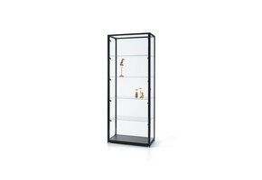 Vitrine 111 800 zwart met  LED zijspots