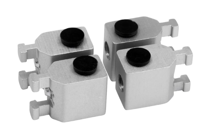 Bloksteun zilver (set van 4 stuks)