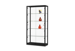 Glass display cabinet 311 1000 black with LED side lights