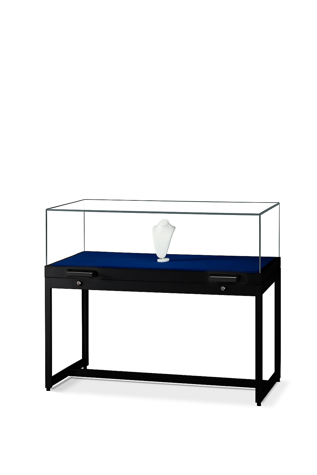 Table showcase TGV 250 1200 black with gassprings