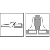 BLUM 110º scharnier schroeftop zonder veer half voorslaand/half opliggend