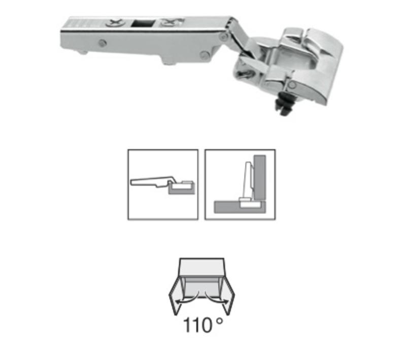 BLUM 110º scharnier INSERTA zonder veer voorslaand/opliggend