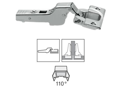 BLUM 110º scharnier schroeftop met veer half opliggend