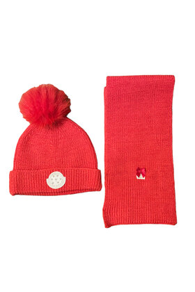 Le Chic Meisjes Rosa Muts & Sjaal