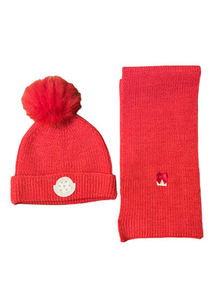 Le Chic Meisjes Rosa Muts & Sjaal
