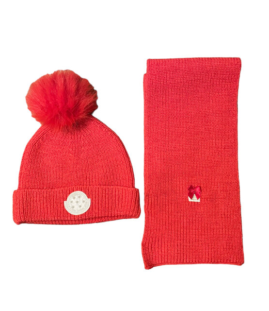 Le Chic Meisjes Rosa Muts & Sjaal