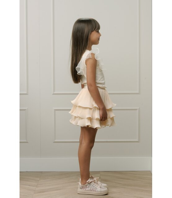 Le Chic Meisjes T-Shirt Noblesse crème