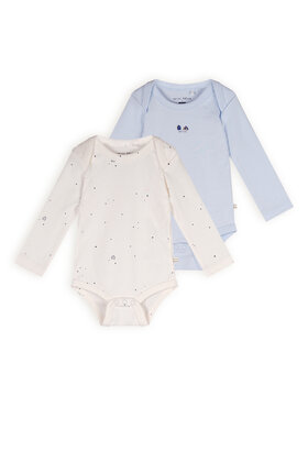 NONO Petite Maison Shion 2-pack Body romper met lange mouw
