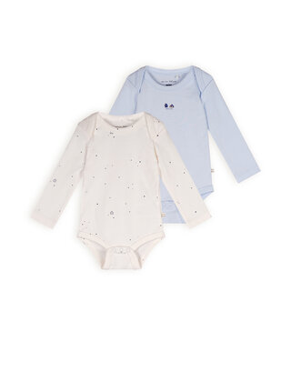 NONO Petite Maison Shion 2-pack Body romper met lange mouw