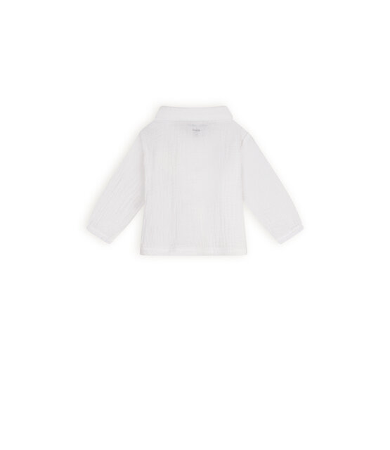 NONO Petite Maison Kati mousseline blouse met ronde kraag