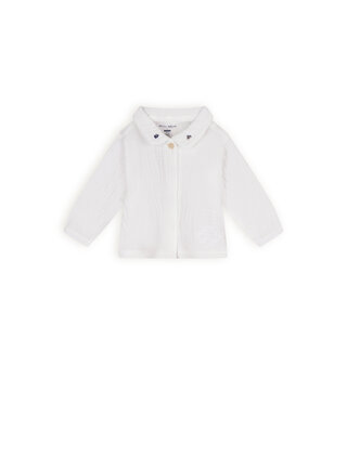 NONO Petite Maison Kati mousseline blouse met ronde kraag