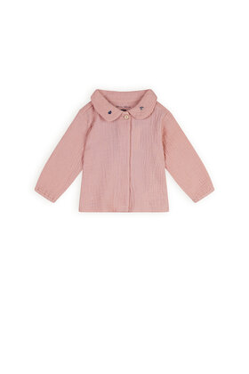 NONO Petite Maison Kati mousseline blouse met ronde kraag
