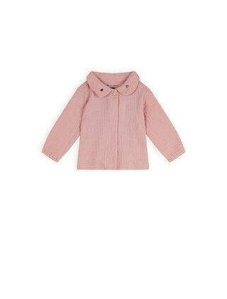 NONO Petite Maison Kati mousseline blouse met ronde kraag