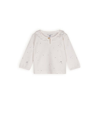 NONO Petite Maison Kaya t-shirt met lange mouwen en ruches bij de hals