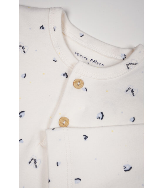 NONO Petite Maison Ko t-shirt Longsleeve met knoopsluiting