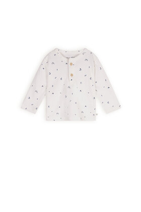 NONO Petite Maison Ko t-shirt Longsleeve met knoopsluiting