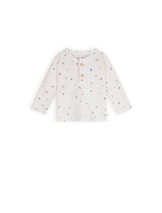 NONO Petite Maison Ko t-shirt Longsleeve met knoopsluiting