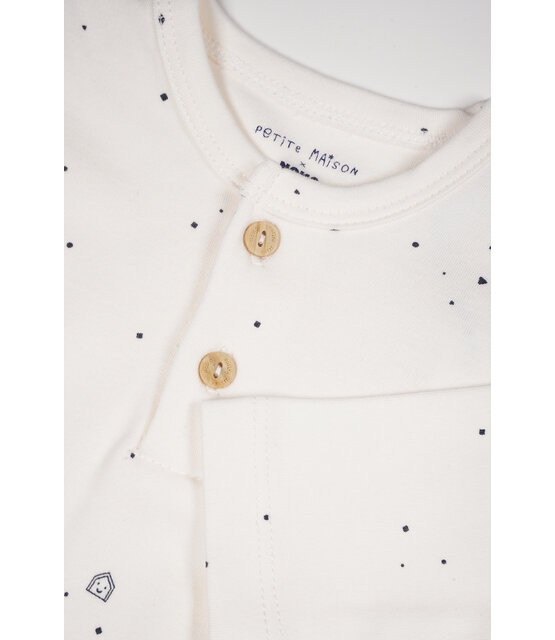 NONO Petite Maison Ko t-shirt Longsleeve met knoopsluiting