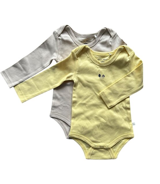 NONO Petite Maison Unisex 2-pack romper lange mouw NONO Petite Maison Unisex 2-pack romper lange mouw
