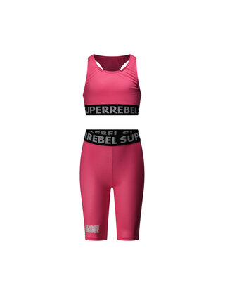 SuperRebel Meisjes Top & Short Sand