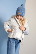 NONO Meisjes Winterjas Button