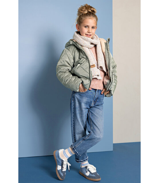 NONO Meisjes Winterjas Button