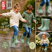 XQ Kids Rain Boots Plain