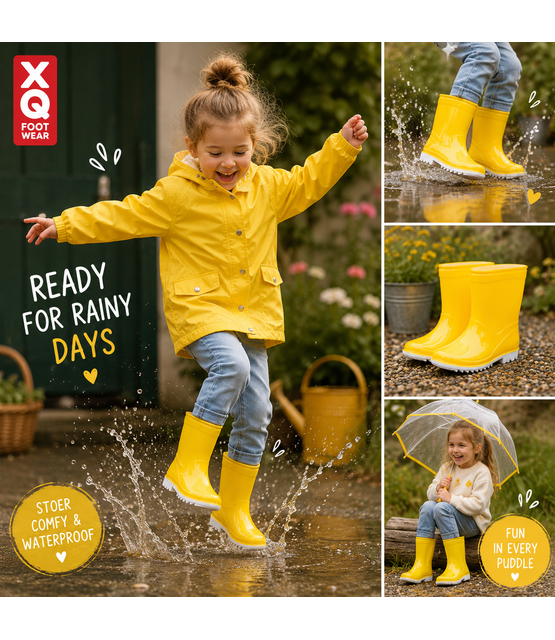 XQ Kids Rain Boots Plain