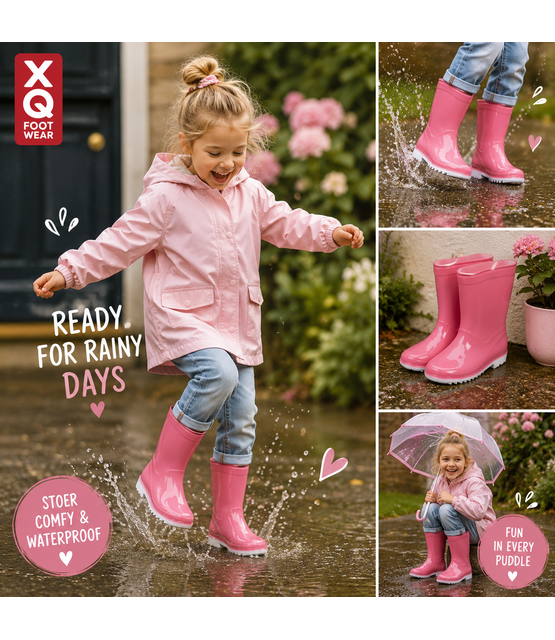 XQ KIDS RAIN BOOTS PLAIN