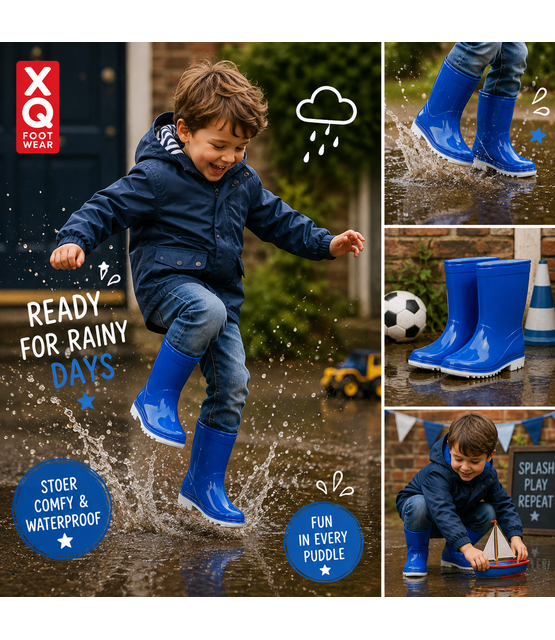 XQ KIDS RAIN BOOTS PLAIN
