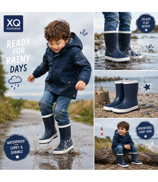 XQ KIDS RUBBER RAIN BOOTS