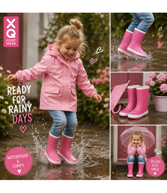 XQ KIDS RUBBER RAIN BOOTS
