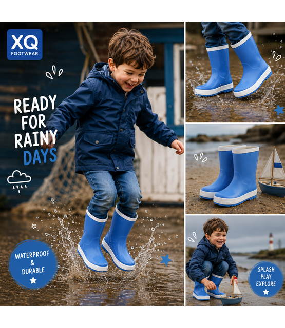 XQ KIDS RUBBER RAIN BOOTS