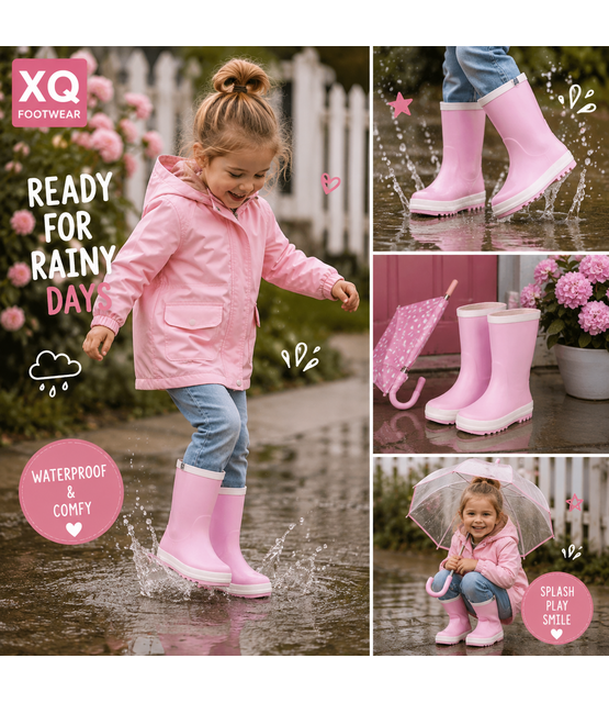 XQ KIDS RUBBER RAIN BOOTS