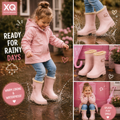 XQ KIDS RUBBER RAIN BOOTS FUR