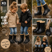 XQ KIDS RUBBER RAIN BOOTS FUR