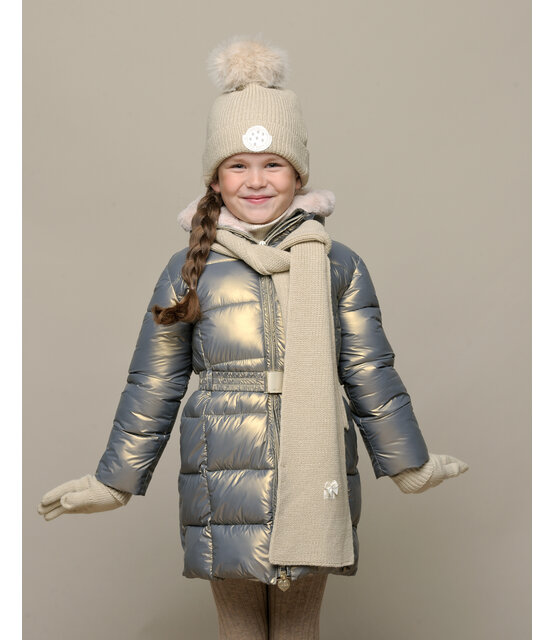 Le Chic Meisjes Rosa Muts & Sjaal