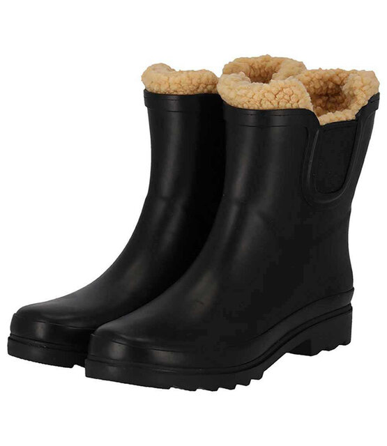 XQ Footwear Chelsea Regenlaarzen Fake fur voering/ Rubber