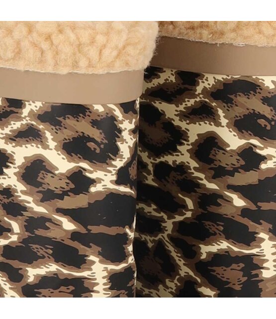 XQ Footwear Regenlaarzen kids Fake Fur voering/ Print