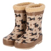 XQ Footwear Regenlaarzen kids Fake Fur voering/ Print