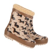 XQ Footwear Regenlaarzen kids Fake Fur voering/ Print
