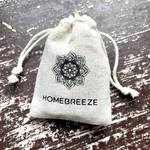 HomeBreeze Petite Pochette Tissu de jute 8x10cm - avec logo Homebreeze