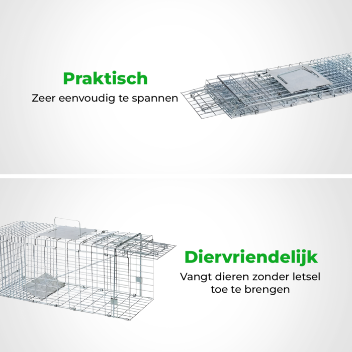VerminBuster Opvouwbare Vangkooi Kat - 79 x 28 x 33cm