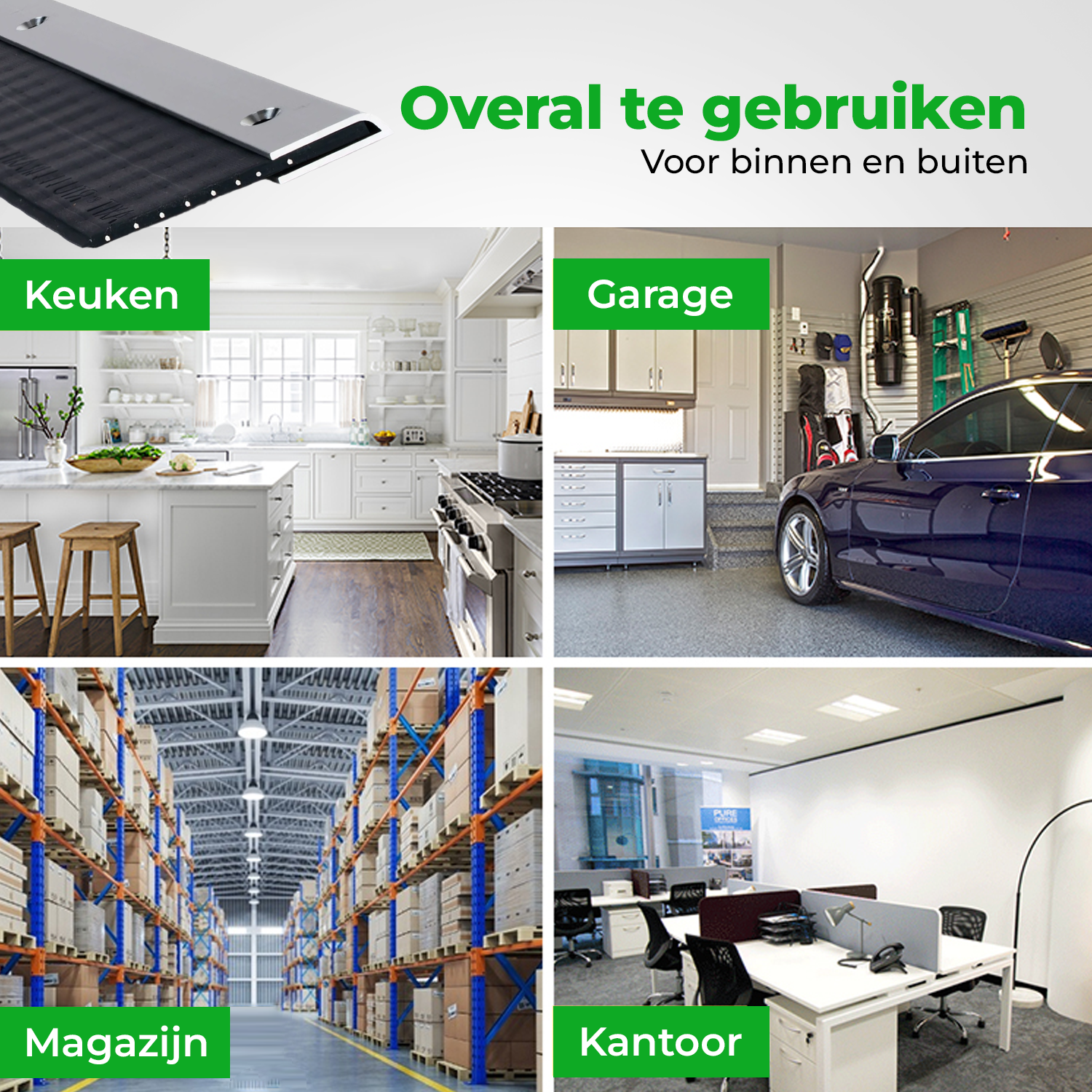 Raxit Deurstrip 40mm met bevestiging - 1 meter