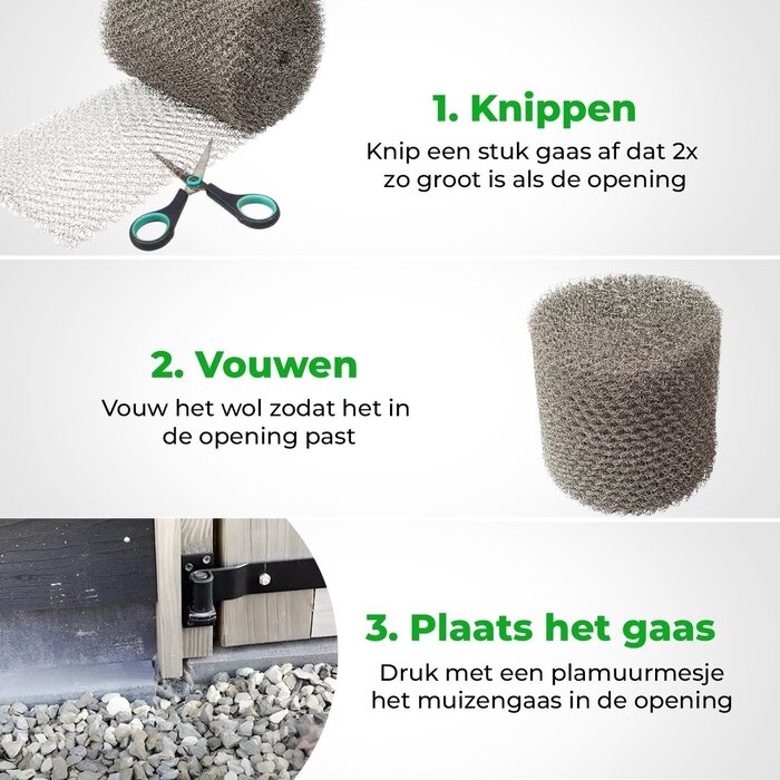 VerminBuster Muizengaas RVS - 1m x 15cm