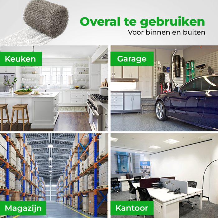 VerminBuster Muizengaas RVS - 1m x 15cm