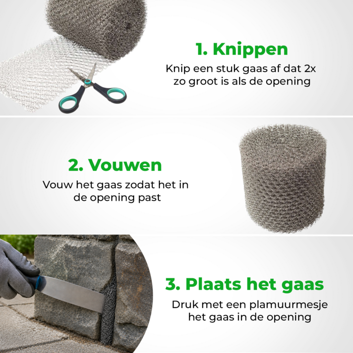 VerminBuster Muizengaas RVS - 1m x 15cm