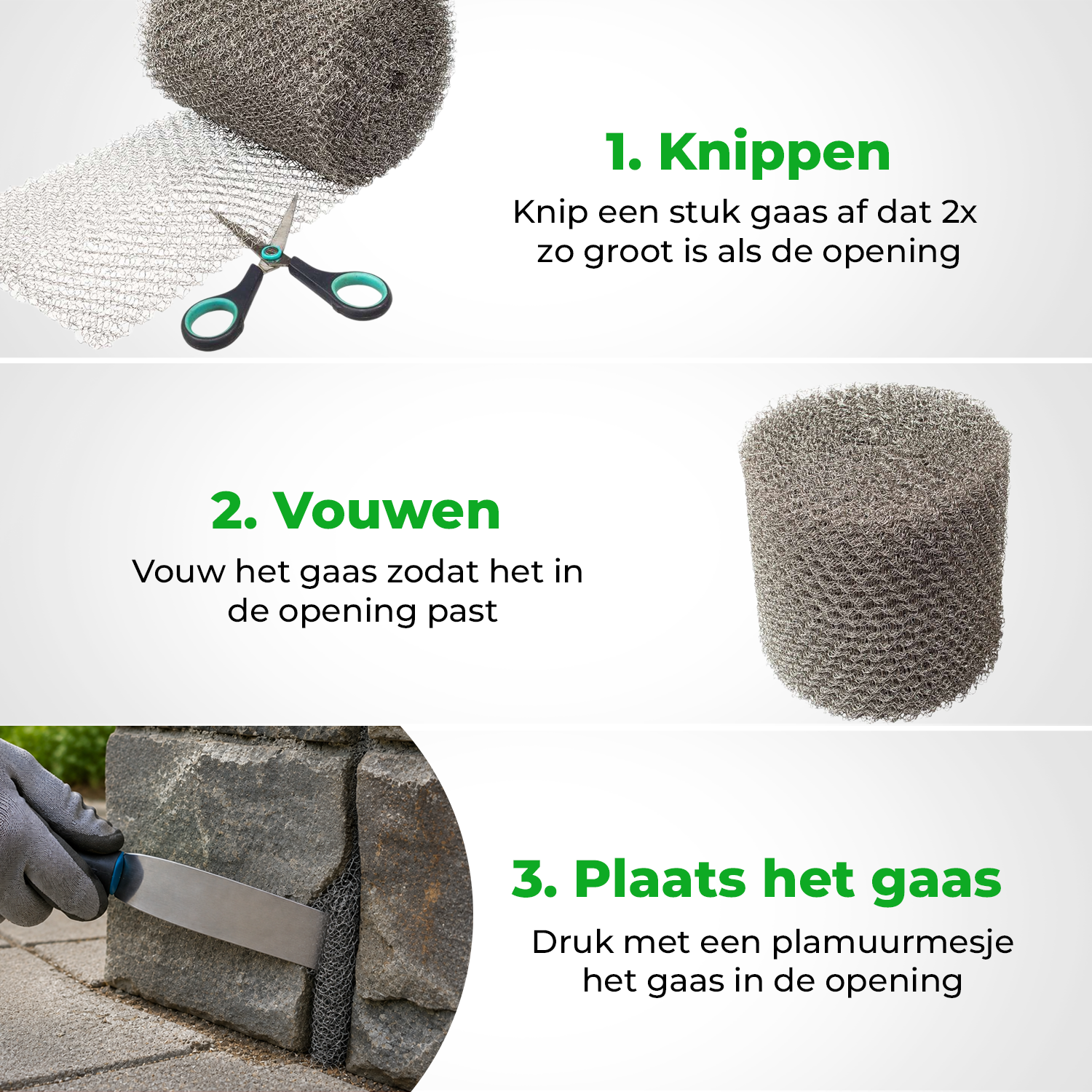 VerminBuster Muizengaas RVS - 1m x 15cm
