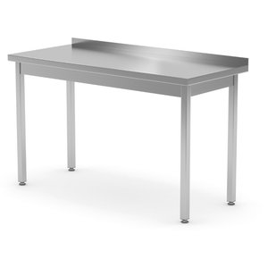 INOXI Stół przyścienny ze stali nierdzewnej bez półki | 500x700x(h)850 mm
